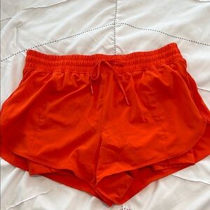 90 Degree By Reflex Orange Athletic Shorts Lightweight Moisture-Wicking